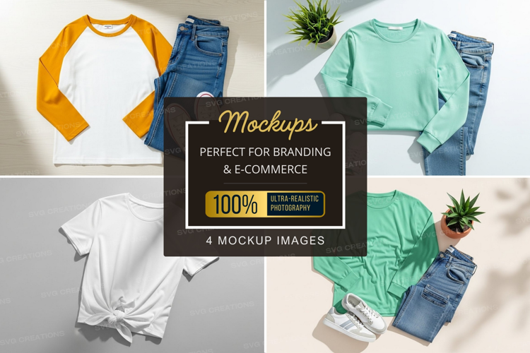 Casual summer outfits mockup