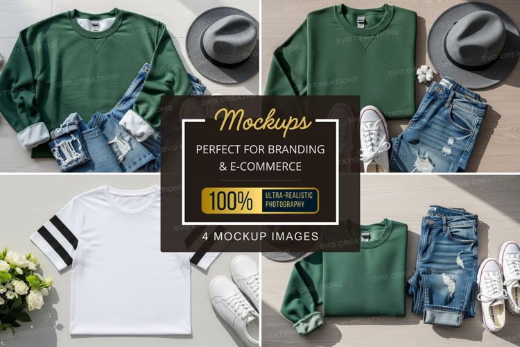 Mockup: casual outfit flat lay