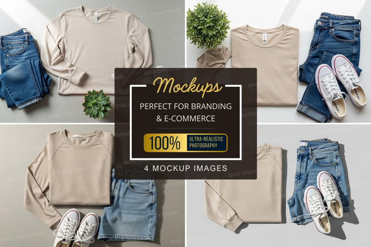 Casual outfit mockup