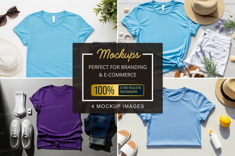 Mockup: casual summer outfit flat lay