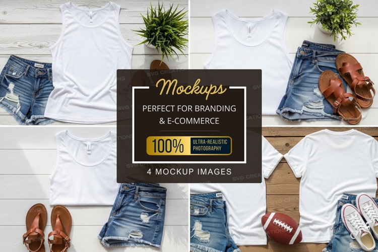 White Tshirt Mockup Image 3