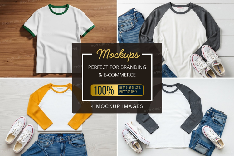 Mockup: casual outfit with t-shirts and jeans