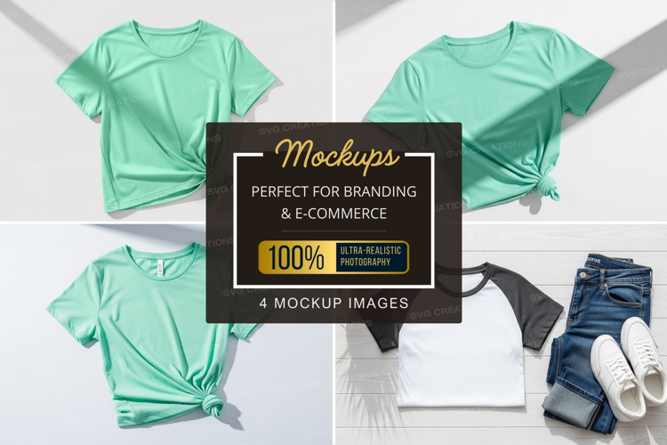 Mockup: casual summer t-shirts collection