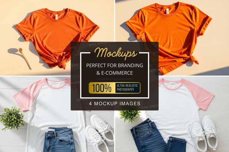 White Tshirt Mockup Image 22