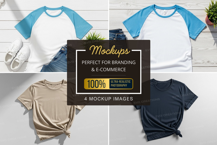 Mockup collection of casual t-shirts and accessories