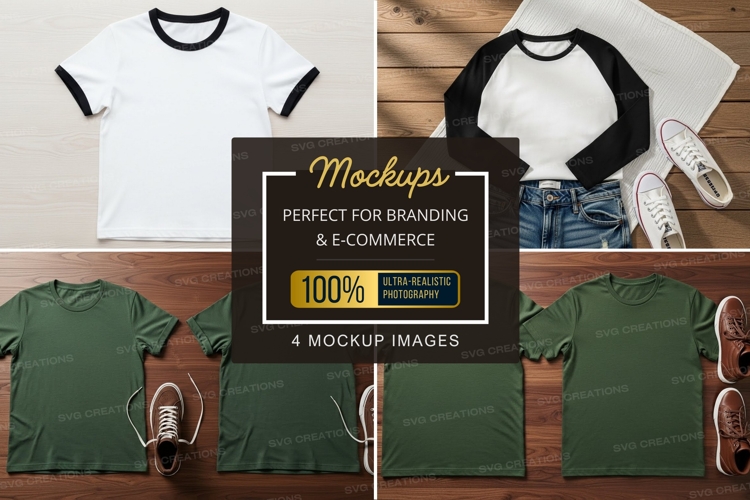 Black Tshirt Mockup Image 24