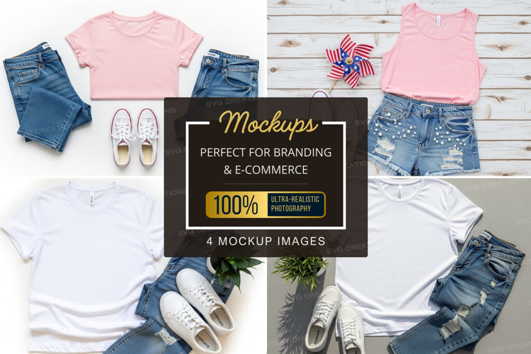 Mockup: summer fashion outfits for kids