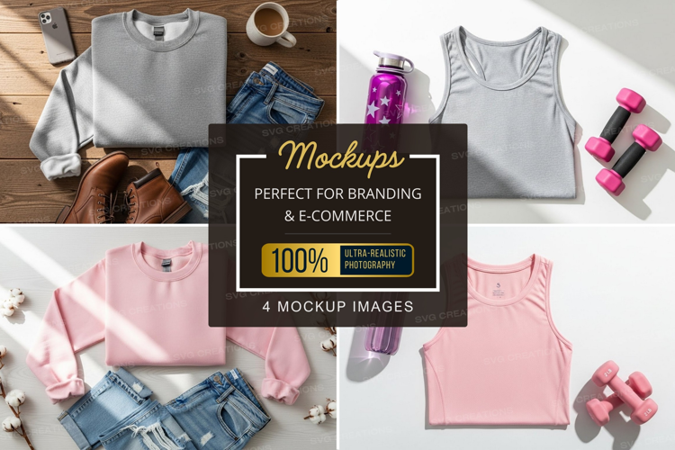 Mockup: casual and activewear collection