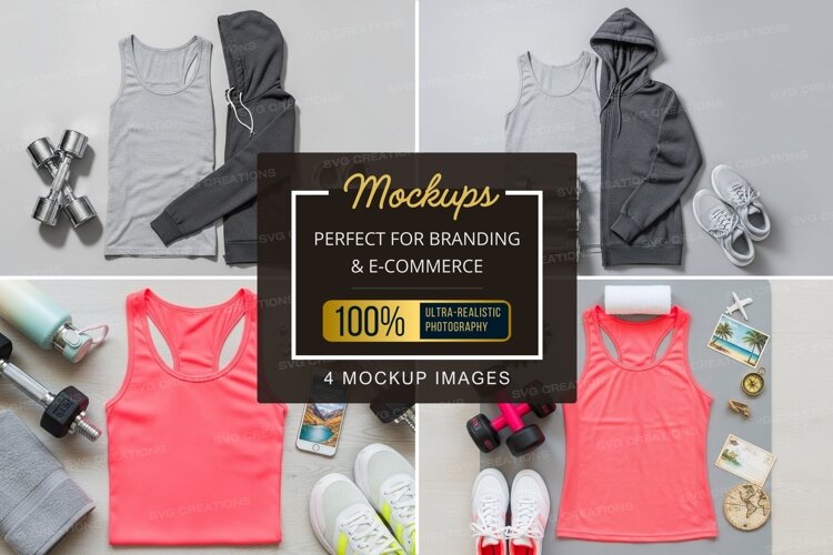 Mockup: fitness apparel and equipment example image 1