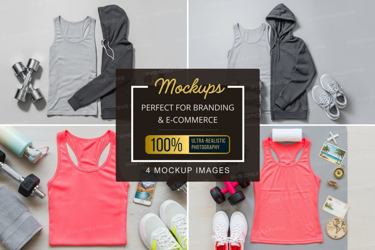 Mockup: fitness apparel and equipment