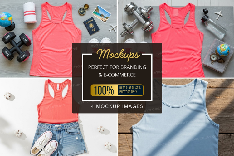 Mockup: fitness and casual wear collection