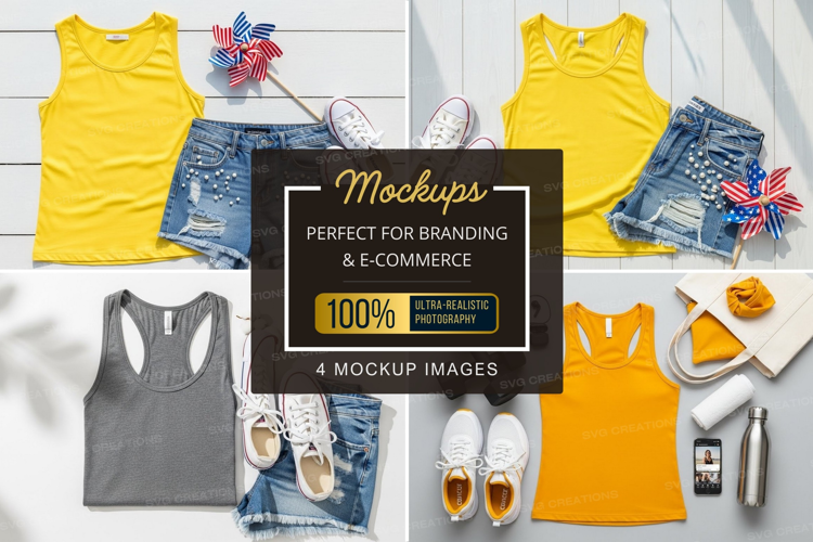 Mockup: summer fitness outfits