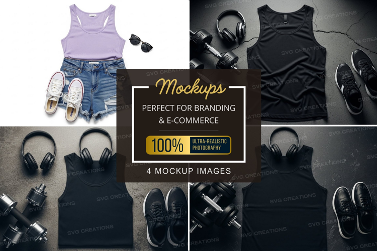 Mockup: fitness and workout gear