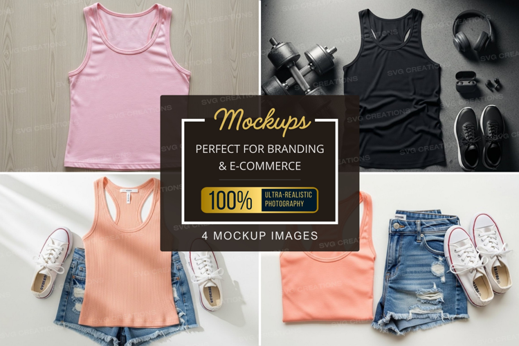 Mockup: athletic wear and accessories