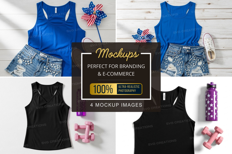 Mockup: patriotic fitness gear