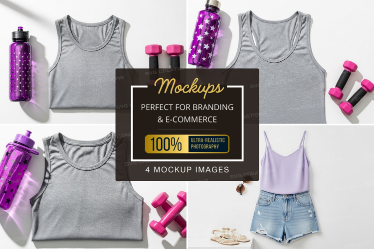 Mockup: fitness apparel and accessories