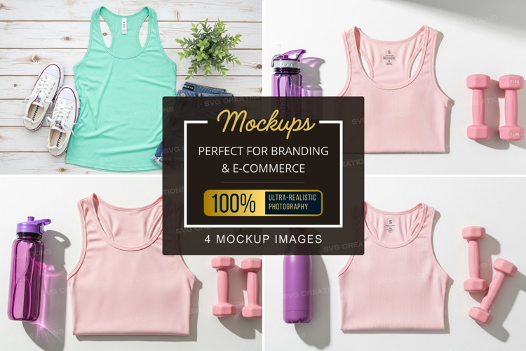 Mockup: fitness and activewear collection