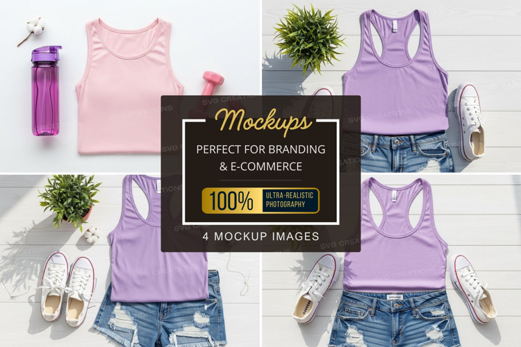Mockup: fitness and casual wear collection