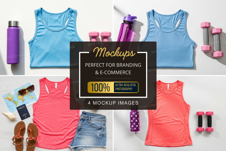 Mockup: fitness and workout essentials