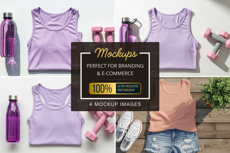 Mockup: fitness apparel and accessories
