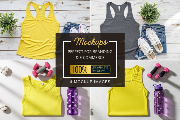 Mockup: fitness apparel and accessories