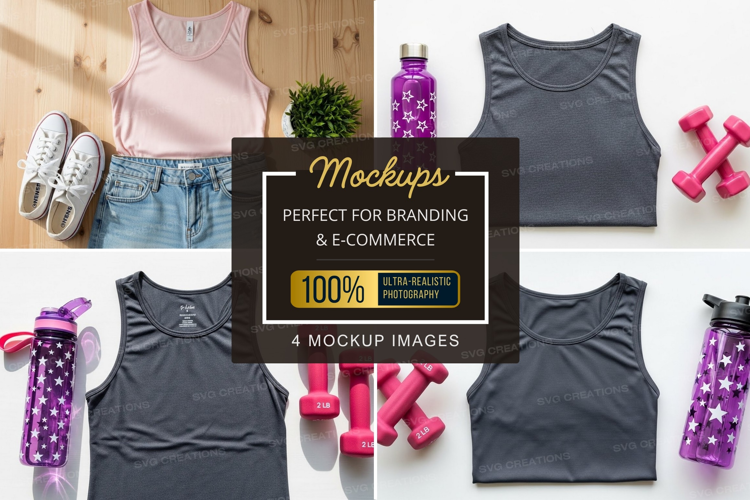 Mockup: fitness apparel and accessories