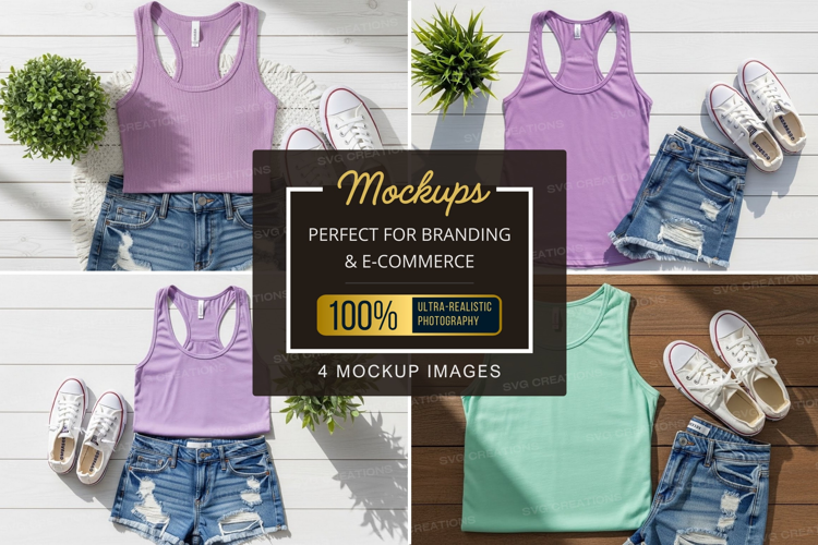 Casual summer outfits mockup