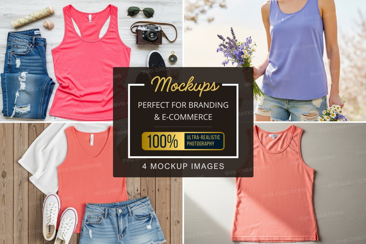 Mockup: summer fashion tank tops