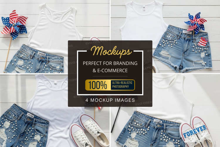 Mockup: patriotic summer outfit