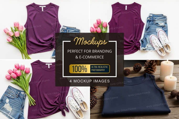 Casual summer outfit mockup