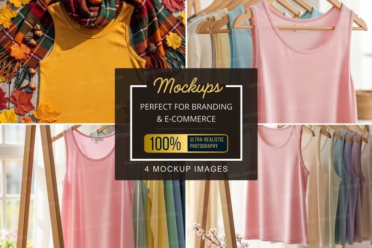 Vibrant tank tops display