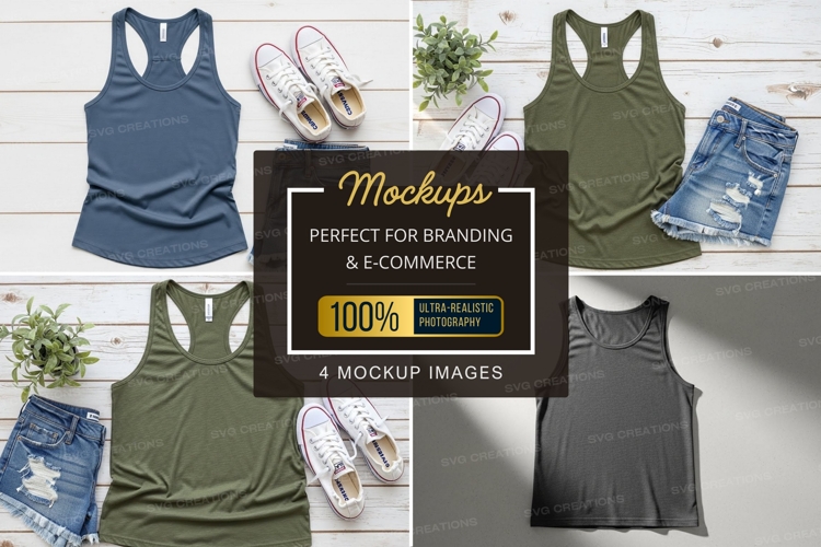 Casual summer outfits mockup