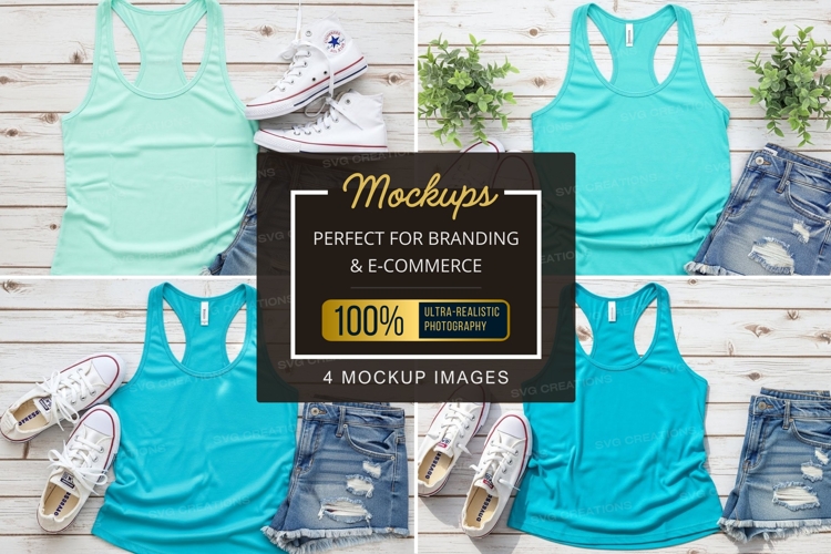 Casual summer outfit mockup