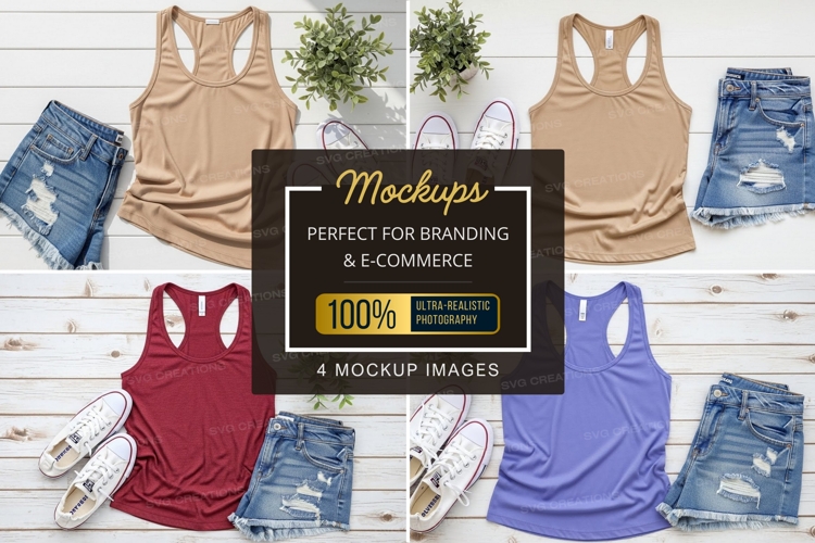 Casual summer outfits mockup