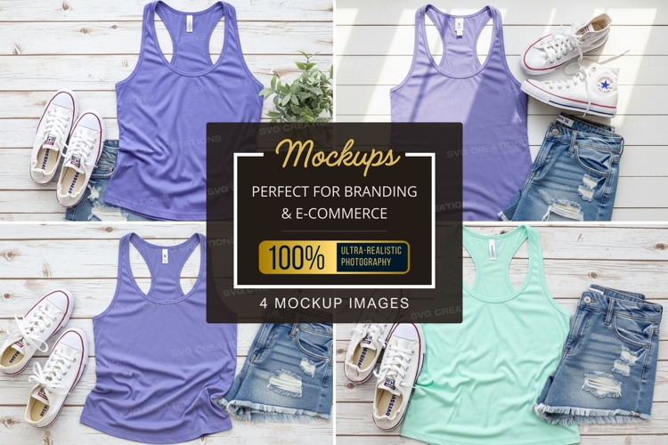 Casual summer outfit mockup