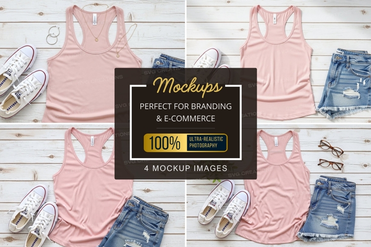 Casual summer outfits mockup