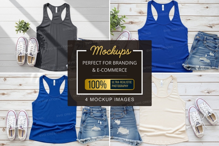 Casual summer outfits mockup