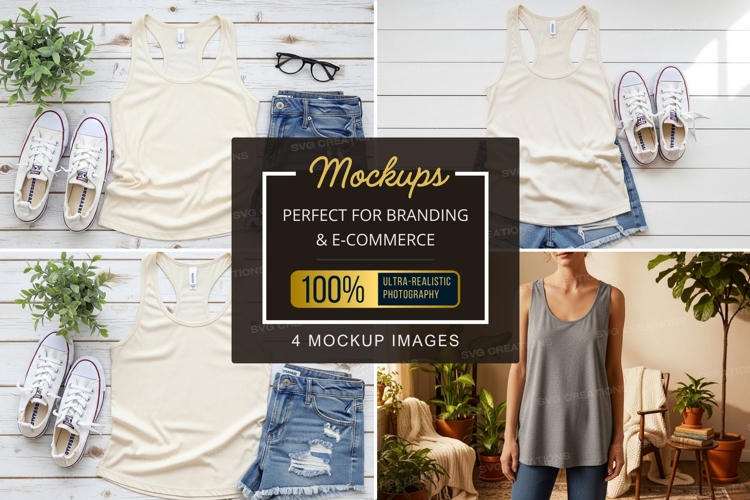 Casual summer outfits mockup