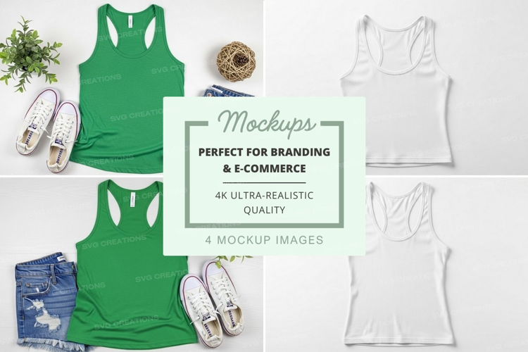Summer workout outfit mockup