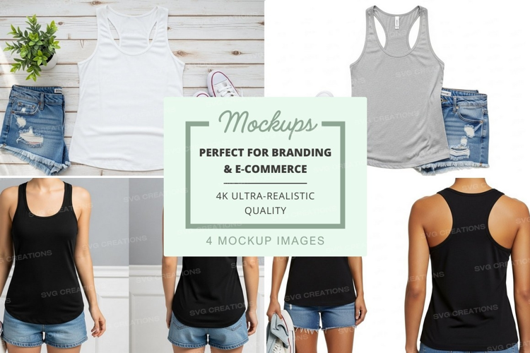 Casual summer outfit mockup