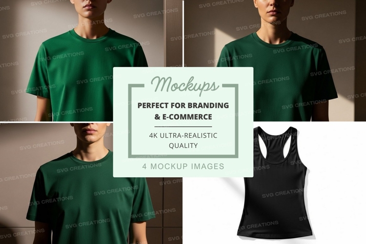 Black Tshirt Mockup Image 3