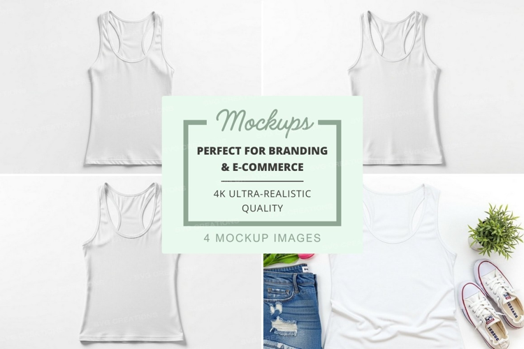 White tank tops mockup
