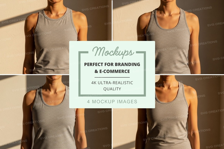 Athletic tank top mockup