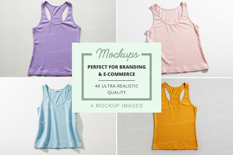 Assorted tank tops mockup