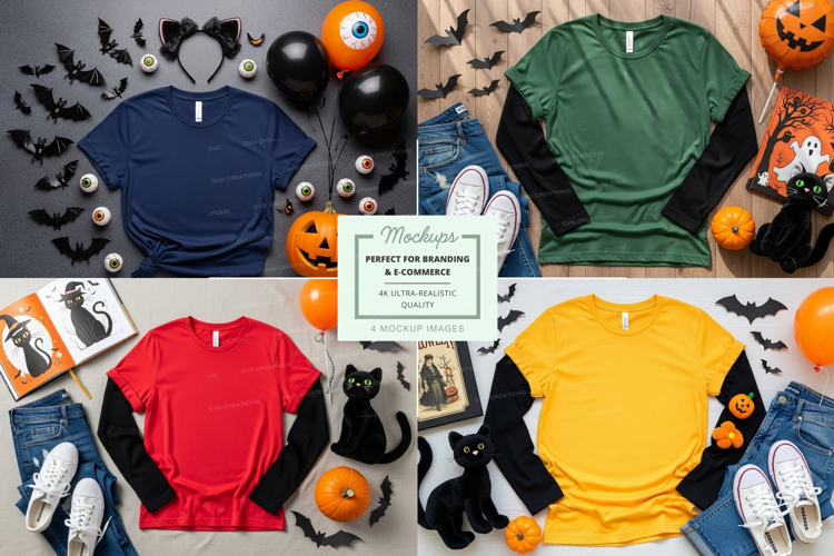 Halloween themed t-shirt mockup