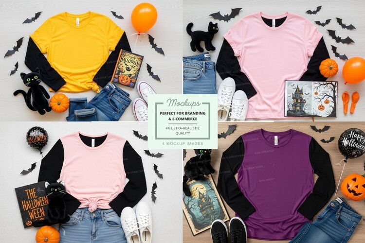 Halloween themed t-shirt mockups example image 1