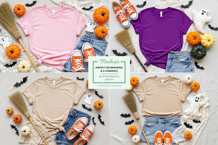 Halloween themed t-shirt mockups