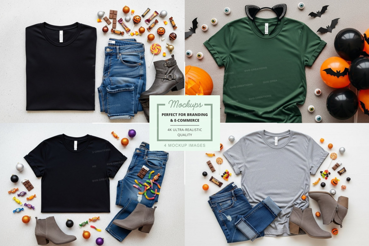 Halloween themed t-shirt mockups
