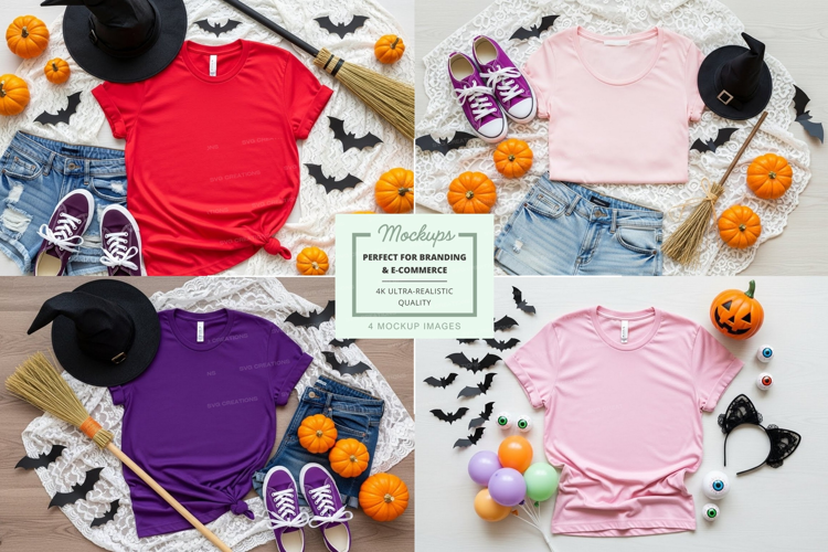 Halloween-themed t-shirt mockup