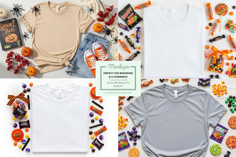 Halloween themed t-shirt mockups